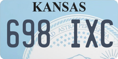 KS license plate 698IXC