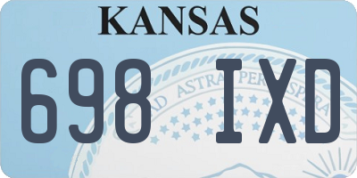 KS license plate 698IXD