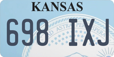 KS license plate 698IXJ