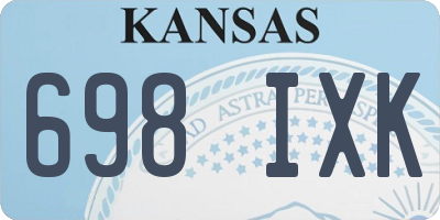 KS license plate 698IXK