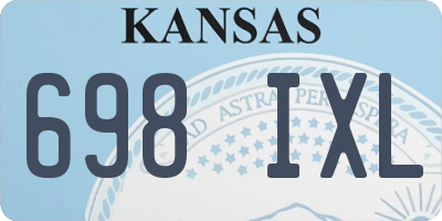 KS license plate 698IXL