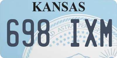 KS license plate 698IXM