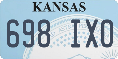 KS license plate 698IXO