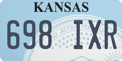KS license plate 698IXR