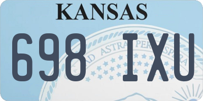 KS license plate 698IXU