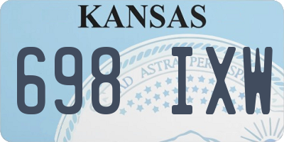 KS license plate 698IXW