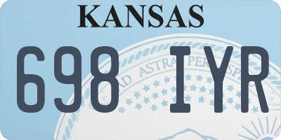 KS license plate 698IYR