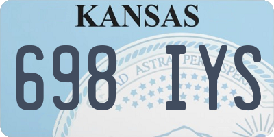 KS license plate 698IYS