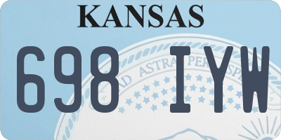 KS license plate 698IYW