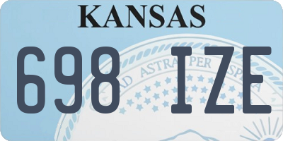 KS license plate 698IZE