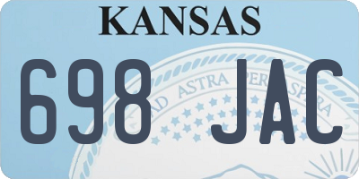KS license plate 698JAC