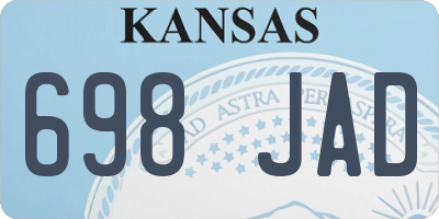 KS license plate 698JAD
