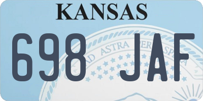 KS license plate 698JAF