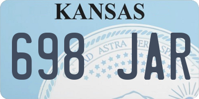 KS license plate 698JAR