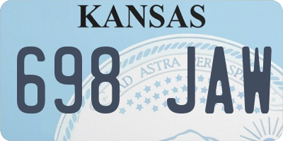 KS license plate 698JAW