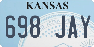 KS license plate 698JAY