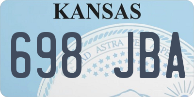 KS license plate 698JBA