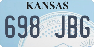 KS license plate 698JBG