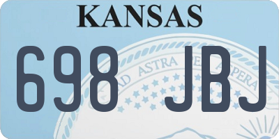 KS license plate 698JBJ