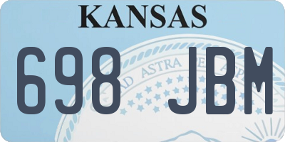 KS license plate 698JBM