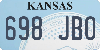 KS license plate 698JBO