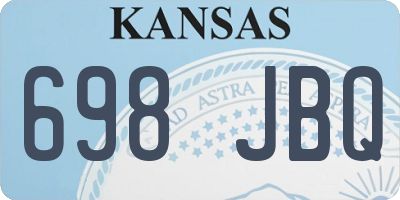 KS license plate 698JBQ