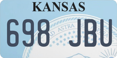 KS license plate 698JBU