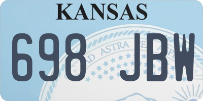 KS license plate 698JBW