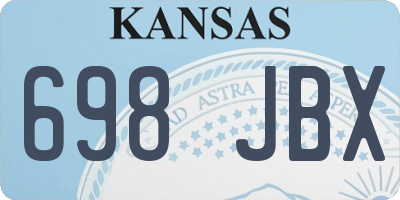 KS license plate 698JBX