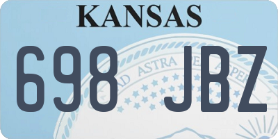 KS license plate 698JBZ