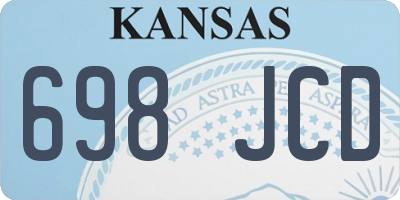 KS license plate 698JCD