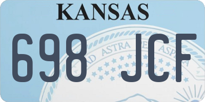 KS license plate 698JCF