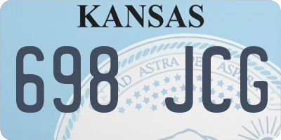 KS license plate 698JCG