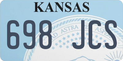 KS license plate 698JCS
