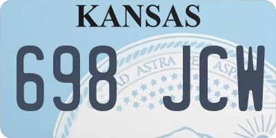 KS license plate 698JCW