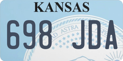 KS license plate 698JDA