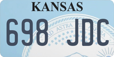 KS license plate 698JDC