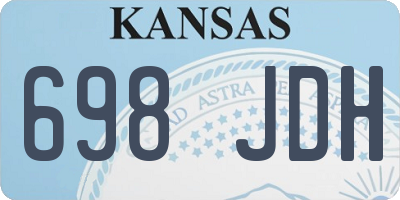 KS license plate 698JDH