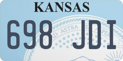KS license plate 698JDI