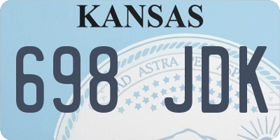 KS license plate 698JDK