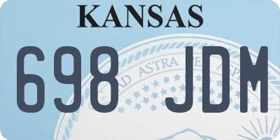 KS license plate 698JDM