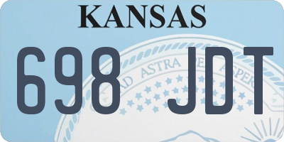 KS license plate 698JDT