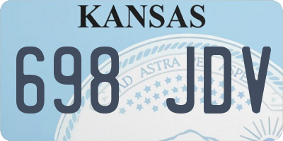 KS license plate 698JDV