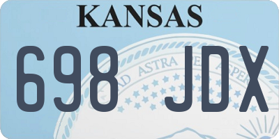 KS license plate 698JDX