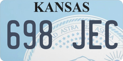 KS license plate 698JEC