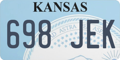 KS license plate 698JEK