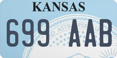 KS license plate 699AAB