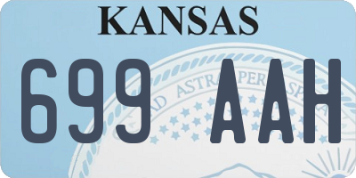 KS license plate 699AAH