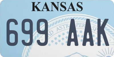 KS license plate 699AAK