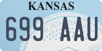KS license plate 699AAU